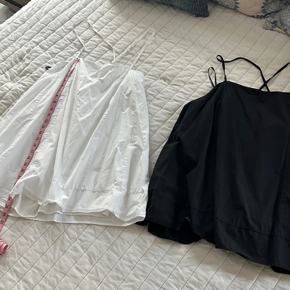 Forever 21 Black and White Spaghetti Strap Tops/mini dresses (2) L